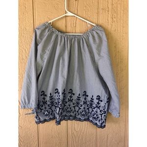 Embroidered lace shirt